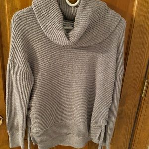 Grey turtleneck sweater